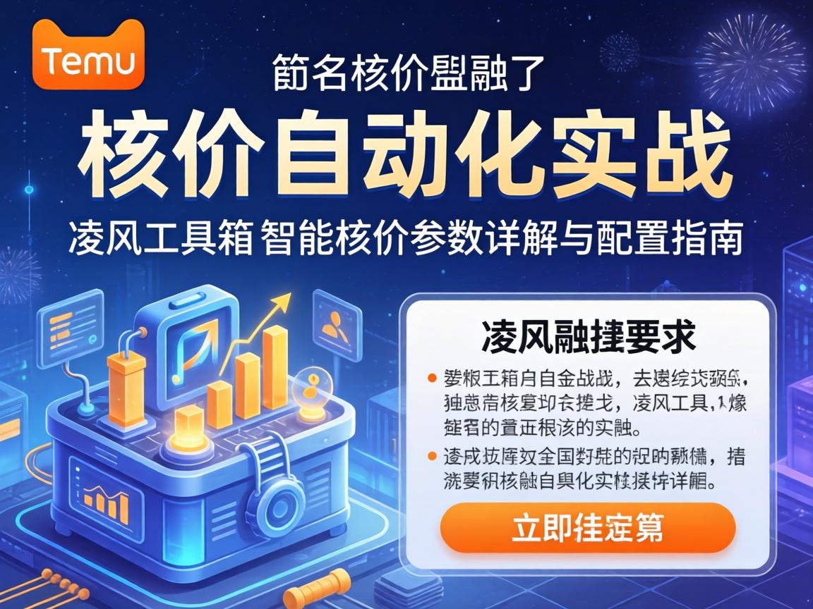 Temu 核价自动化实战：凌风工具箱智能核价参数详解与配置指南