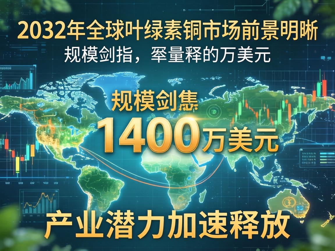 2032年全球叶绿素铜市场前景明晰:规模剑指1400万美元,产业潜力加速释放
