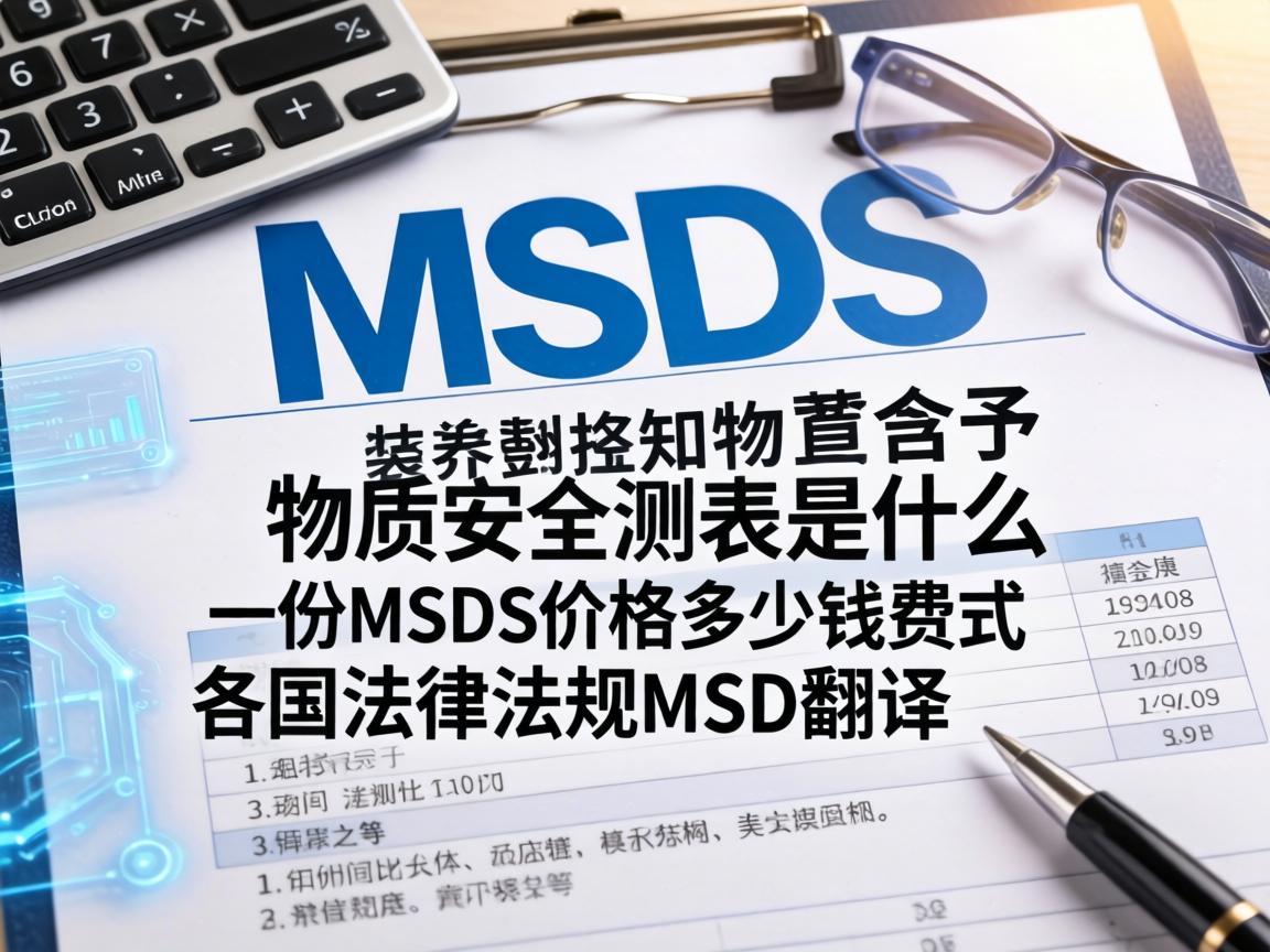 MSDS物质安全数据表是什么/一份MSDS价格多少钱/各国法律法规MSDS翻译