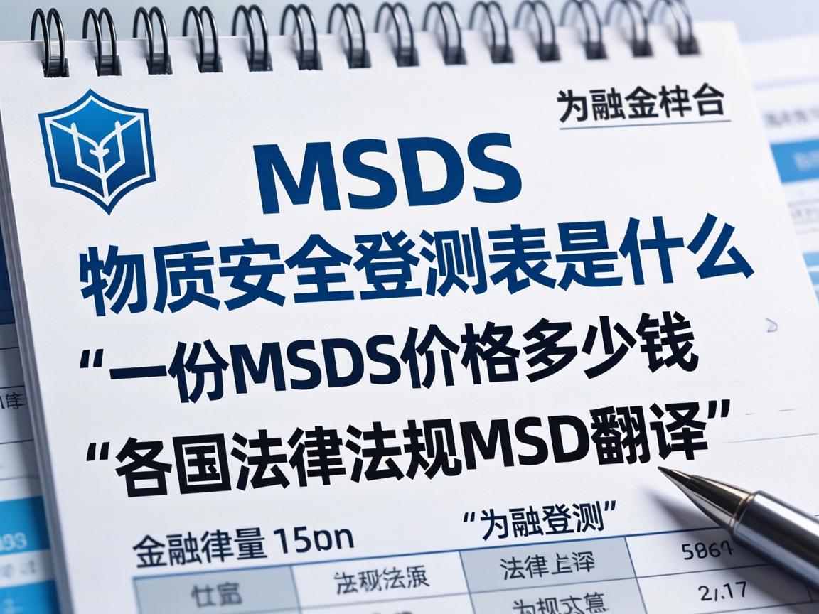 MSDS物质安全数据表是什么/一份MSDS价格多少钱/各国法律法规MSDS翻译