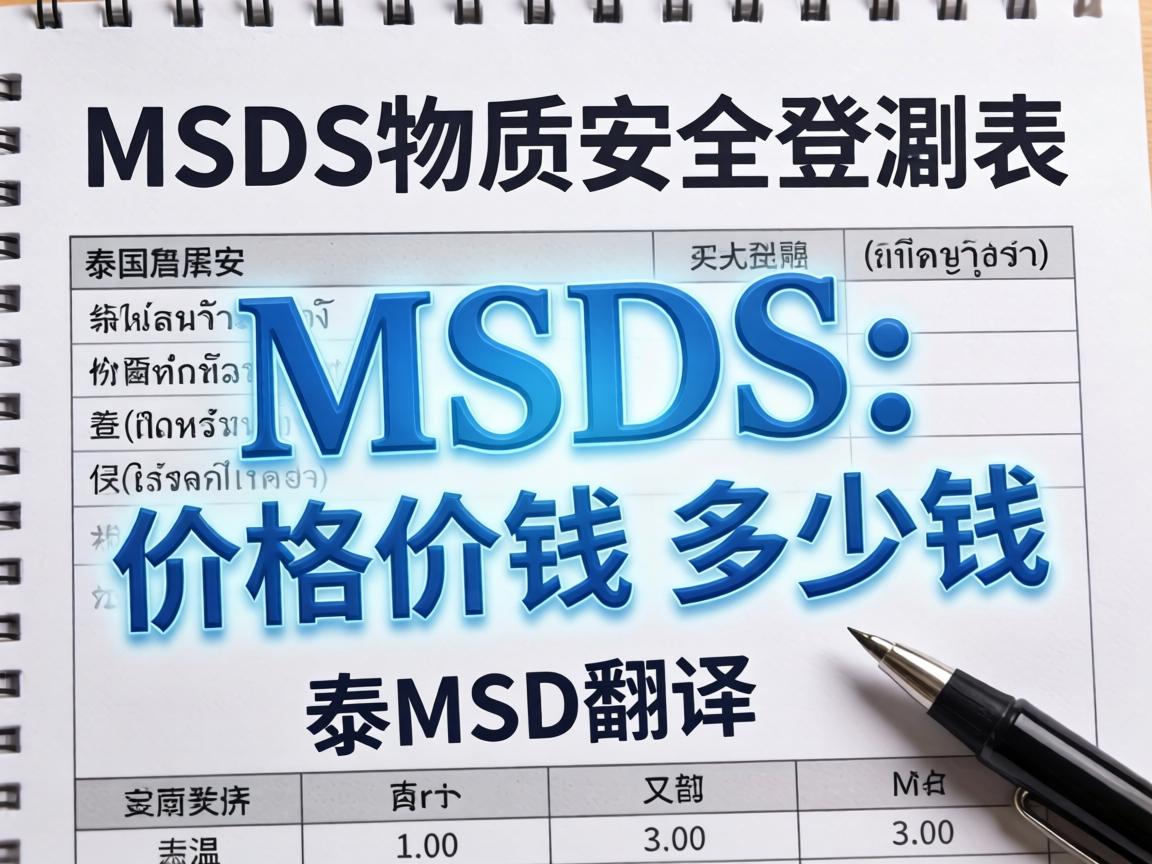 MSDS物质安全数据表是什么含义/一份MSDS价格多少钱/泰国泰语MSDS翻译