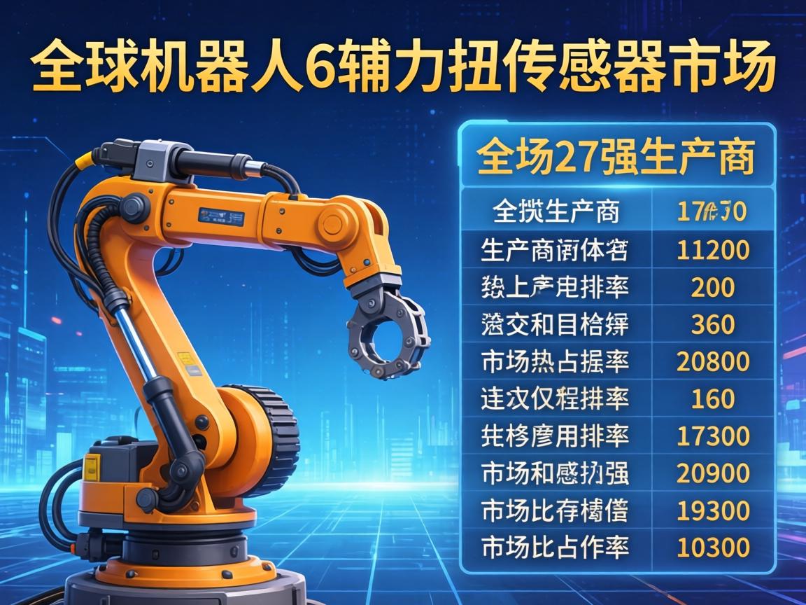 全球机器人6轴力扭矩传感器市场前27强生产商排名及市场占有率