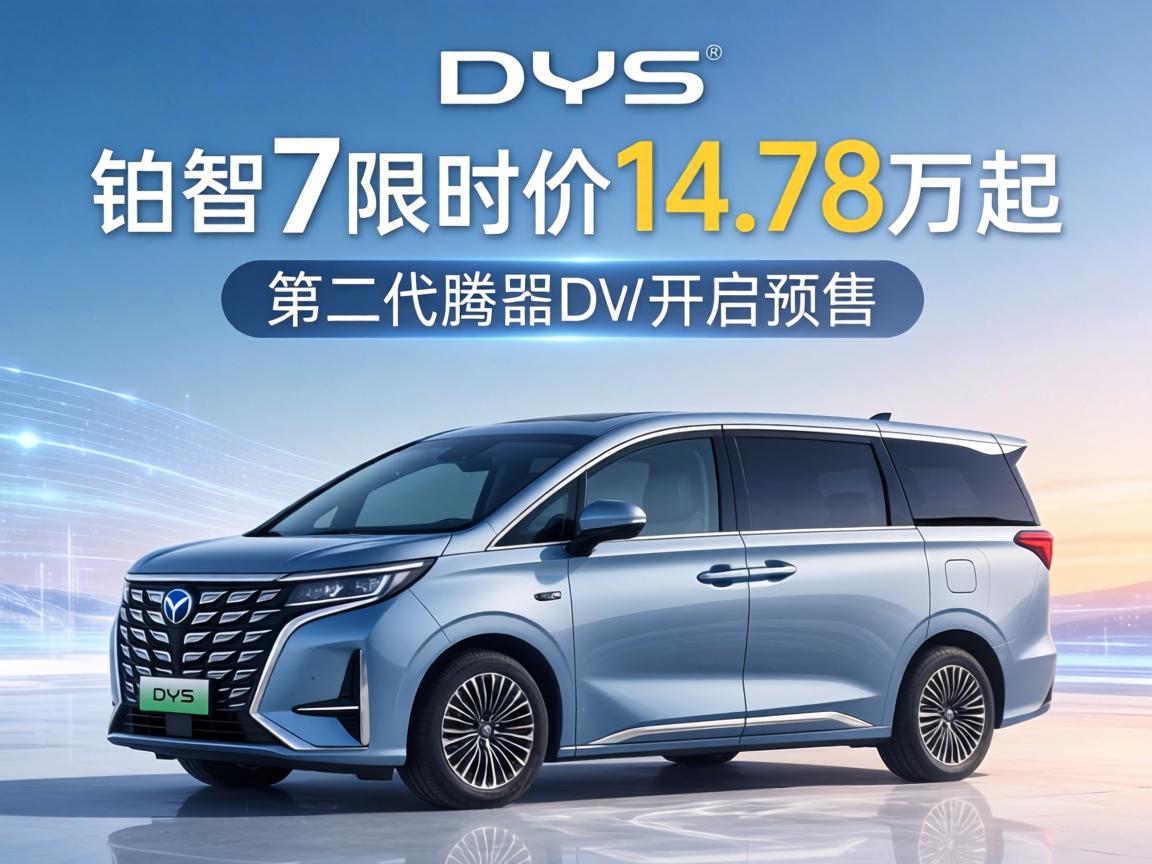 铂智7限时价14.78万起;第二代腾势D9开启预售
