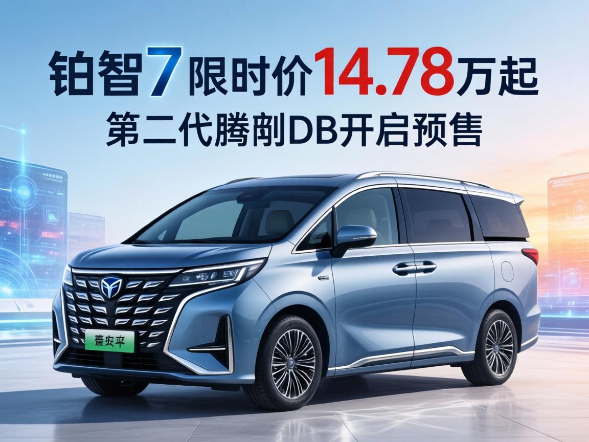 铂智7限时价14.78万起;第二代腾势D9开启预售