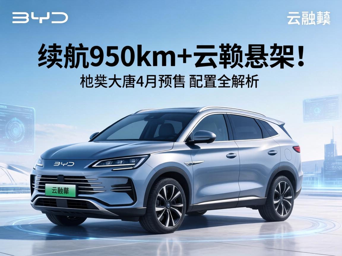 续航950km+云辇悬架！比亚迪大唐4月预售，配置全解析